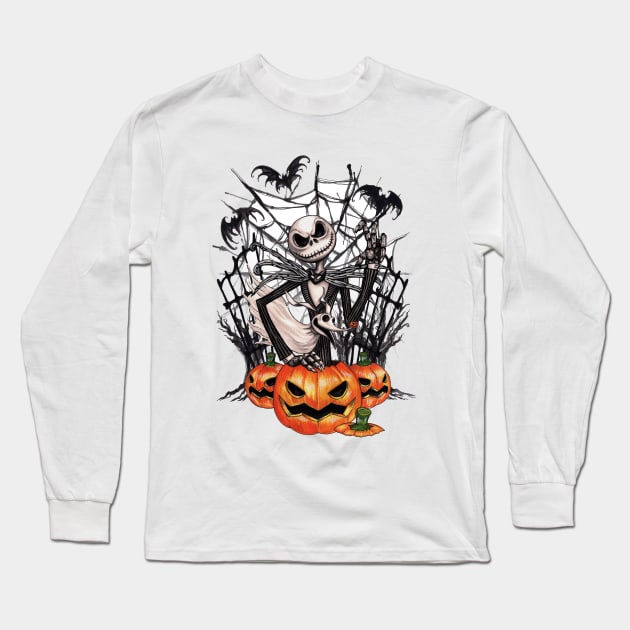 Pumpkin King Long Sleeve T-Shirt by JoeConde